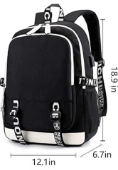 B8025 Cheap School Backpacks Spray Ground Anti-theft Water Proof Usb Charging Port School Bag Backpack with Led