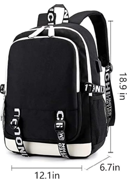 B8025 Cheap School Backpacks Spray Ground Anti-theft Water Proof Usb Charging Port School Bag Backpack with Led