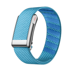 Silver Smart Band With Blue Strap