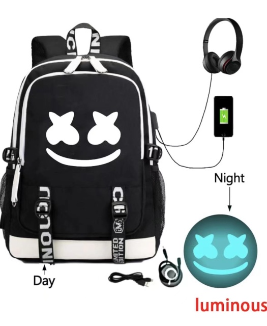 B8025 Cheap School Backpacks Spray Ground Anti-theft Water Proof Usb Charging Port School Bag Backpack with Led