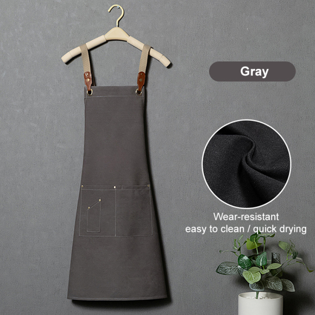 Sale Apron Canvas Well-made Durable Canvas Apron Wear-resistant Waterproof Canvas Apron with Custom logo
