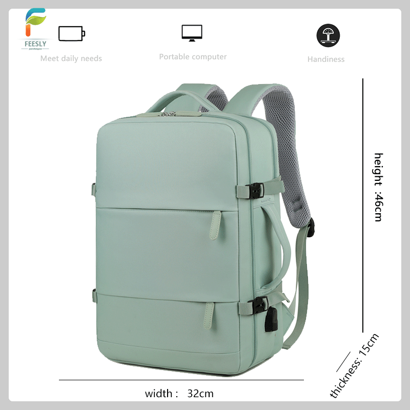 Fashion Waterproof Oxford Laptop Colorful Backpack Large Capacity With Usb Charging Daily Life School Bag
