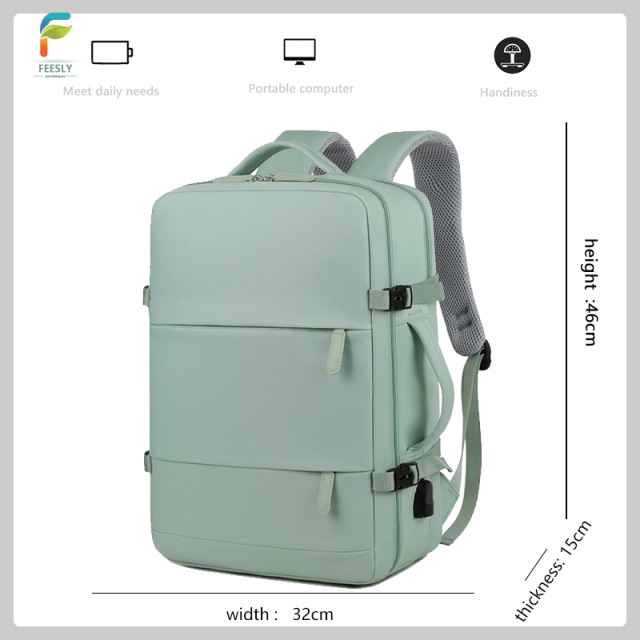 Fashion Waterproof Oxford Laptop Colorful Backpack Large Capacity With Usb Charging Daily Life School Bag