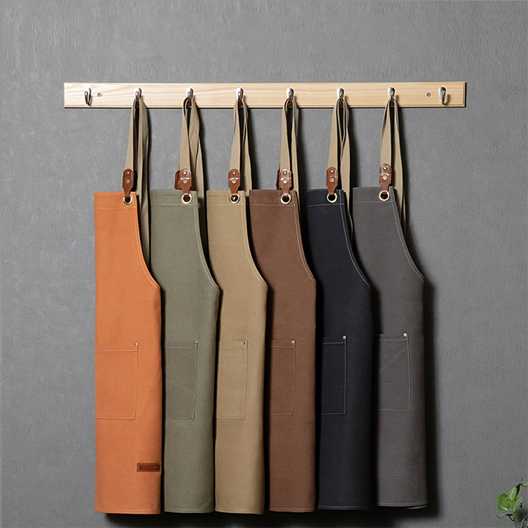 Sale Apron Canvas Well-made Durable Canvas Apron Wear-resistant Waterproof Canvas Apron with Custom logo