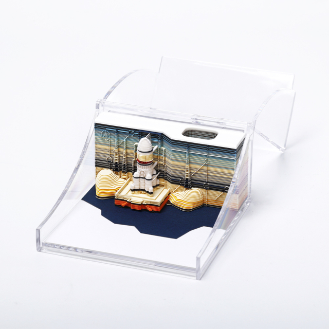 2026 Unique 3d Paper Notes Customized Gift 3D Rocket Model Notepad Space Series Paper Crafts for Children's Day