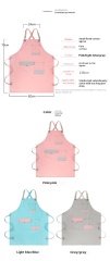 Japanese Style Pink Cotton Apron for Nail Art Beauty Salon Baking Tea Shop Custom Logo Work Clothes for Internet Red Design Home