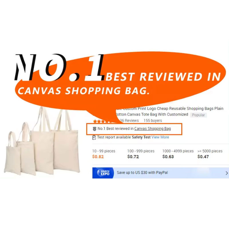 Wholesale Custom Print Logo Cheap Reusable Shopping Bags Plain White Blank Cotton Canvas Tote Bag With Customized