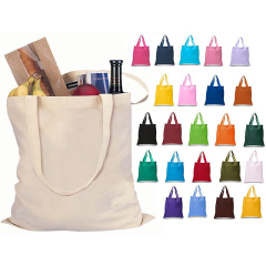 Promotional Personalized Blank Plain Cotton Canvas Bags Reusable Shopping Cotton Tote Bags With Custom Printed Logo