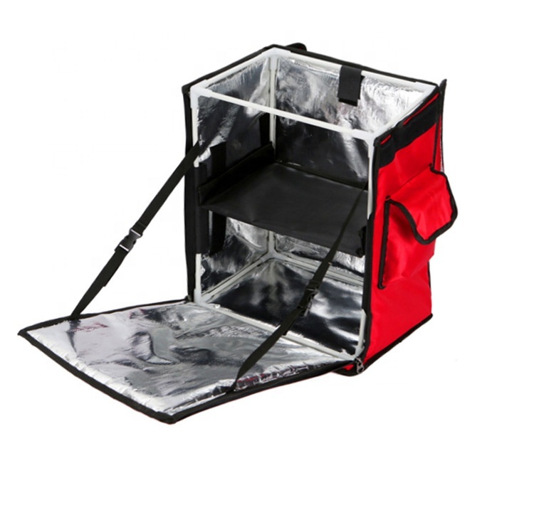 Custom Waterproof Insulation Folding Bicycle Motorcycle Commercial Pizza Food Delivery Backpack Bag