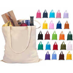 Promotional Personalized Blank Plain Cotton Canvas Bags Reusable Shopping Cotton Tote Bags With Custom Printed Logo