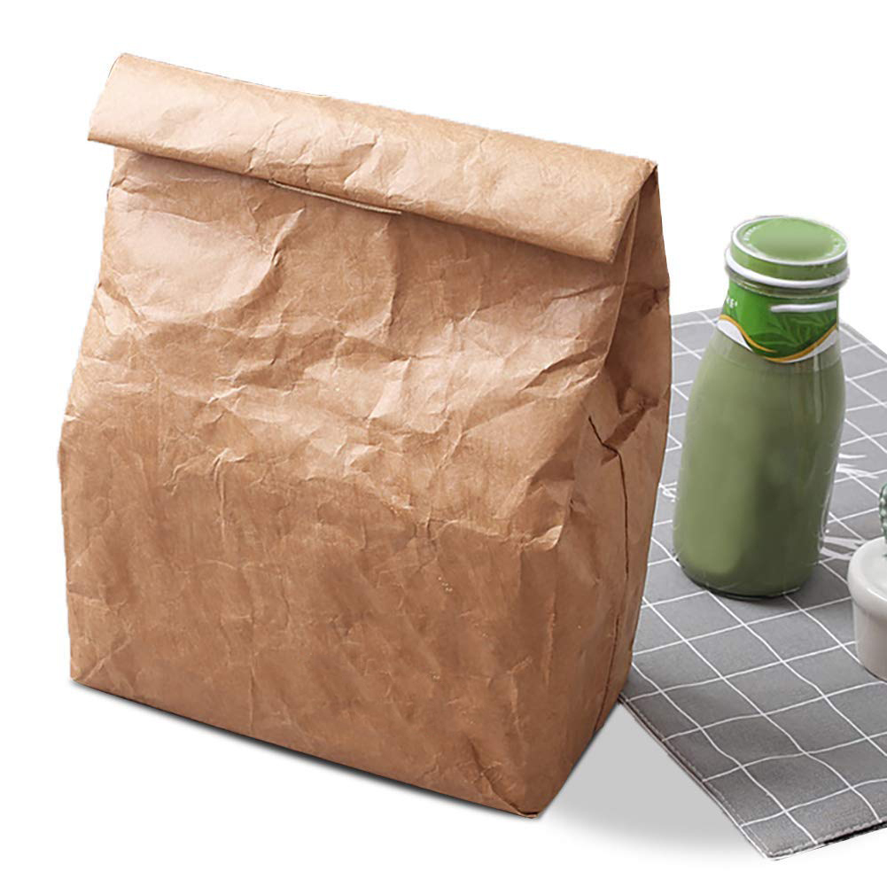 WLX88242 Tyvek Insulated Foldable Lunch Bag with Open Closure Soft Cooler Bag