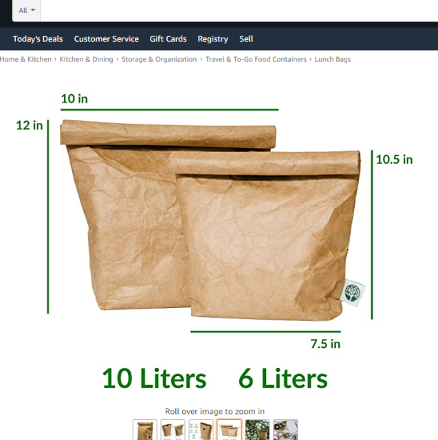 Waterproof Kraft Paper Food Carrier Bag Insulated Brown Tyvek Paper Lunch Bag with Roll Cover for Women Man
