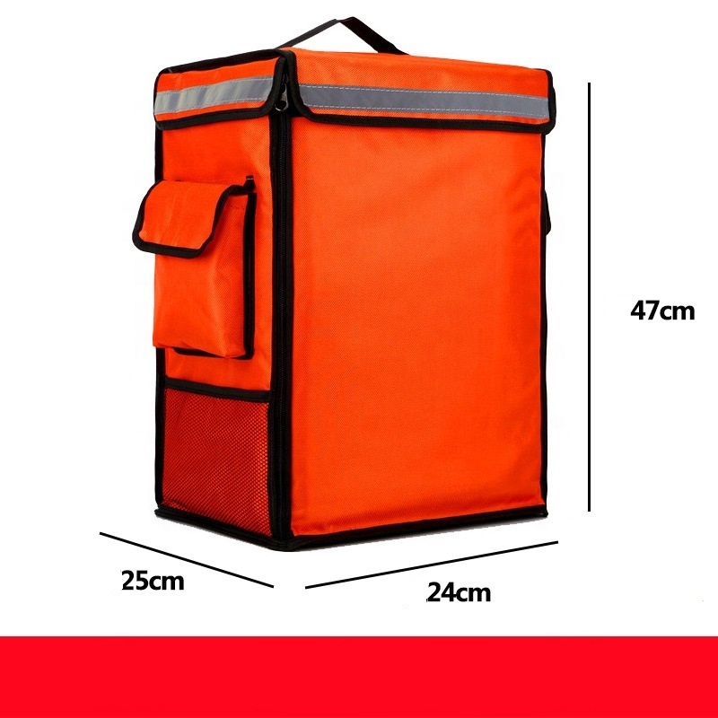 Custom Waterproof Insulation Folding Bicycle Motorcycle Commercial Pizza Food Delivery Backpack Bag