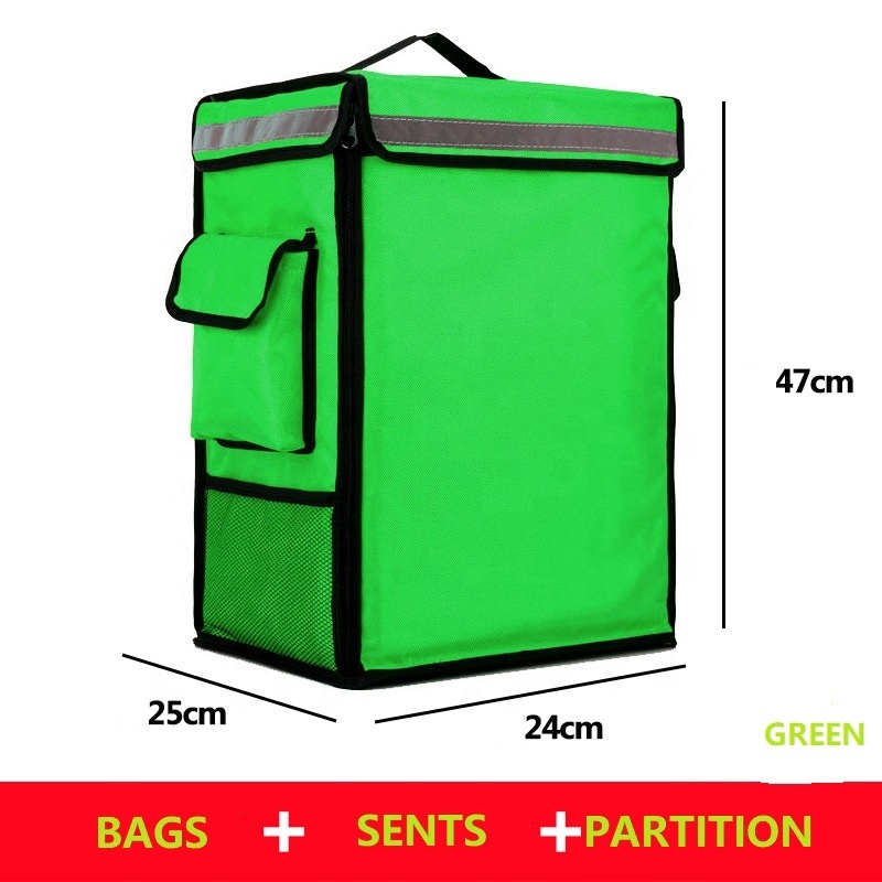 Custom Waterproof Insulation Folding Bicycle Motorcycle Commercial Pizza Food Delivery Backpack Bag