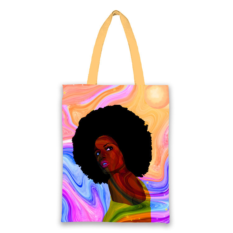 New Design Reusable Custom Logo Printed Organic Burlap Polyester Canvas Tote Bag
