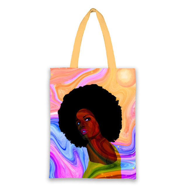 New Design Reusable Custom Logo Printed Organic Burlap Polyester Canvas Tote Bag