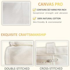 Large Capacity Canvas Tote Bag with Internal Pocket Thick 24oz Canvas Material for Heavy Duty Use Canvas Bag