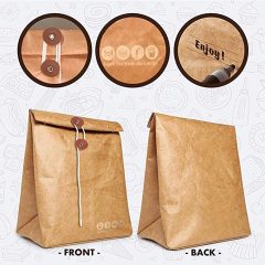 2023 Eco Friendly Custom Waterproof Tyvek Lunch Cooler Bag Foldable Insulated Tyvek Paper Lunch Bag
