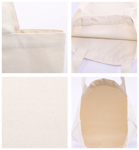Wholesale Custom Print Logo Cheap Reusable Shopping Bags Plain White Blank Cotton Canvas Tote Bag With Customized