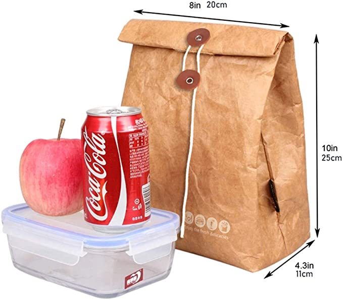 2023 Eco Friendly Custom Waterproof Tyvek Lunch Cooler Bag Foldable Insulated Tyvek Paper Lunch Bag
