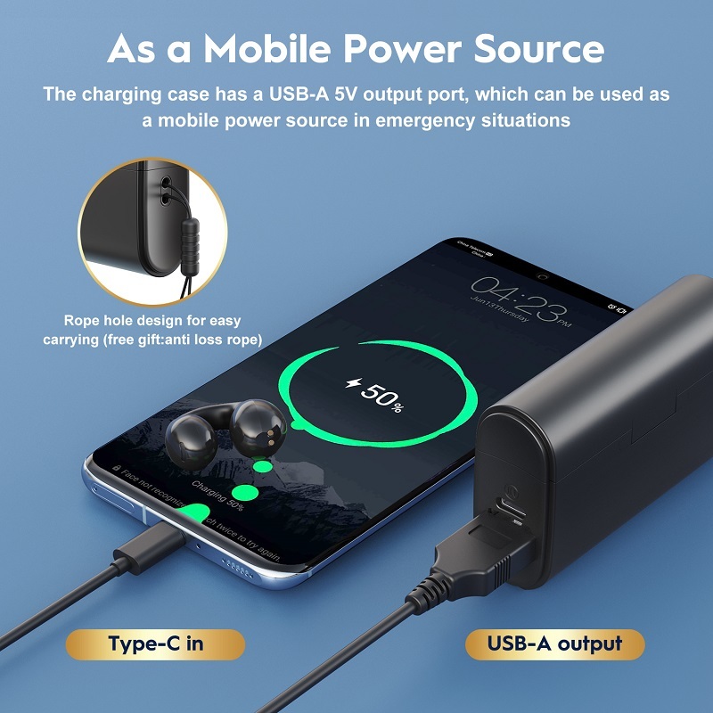 Ear Clip Earphones Open Ear Clip Headsets True wireless stereo earbuds Hifi for sports people