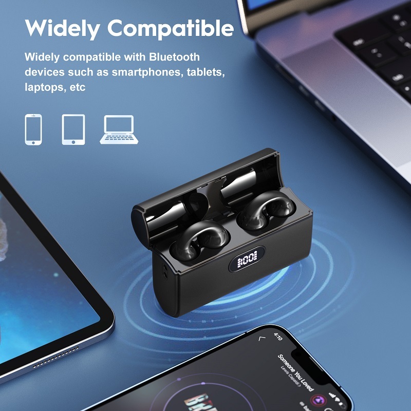 Ear Clip Earphones Open Ear Clip Headsets True wireless stereo earbuds Hifi for sports people