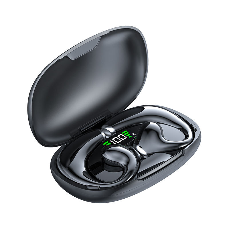Ear Clip Air Conduction Wireless Hi-fi sound handfree for mobile Sports Open Ear Hook Bluetooth v5.3 Headphones earphone