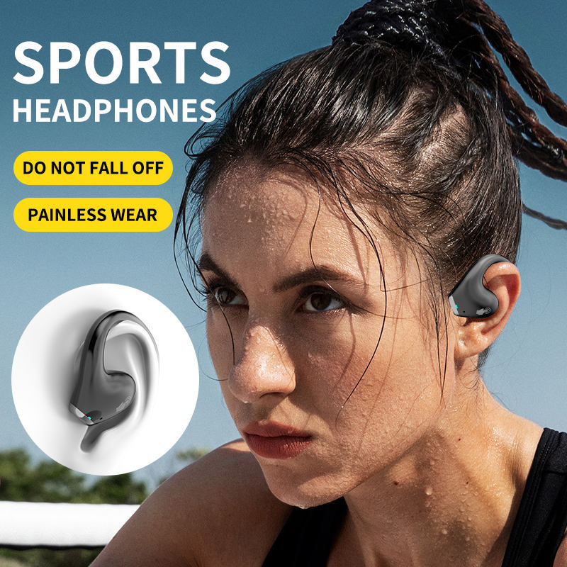 Ear Hanging TWS Wireless True Stereo Earphones IPX5 Waterproof 5.3 Sport Hifi Sound Earbbuds