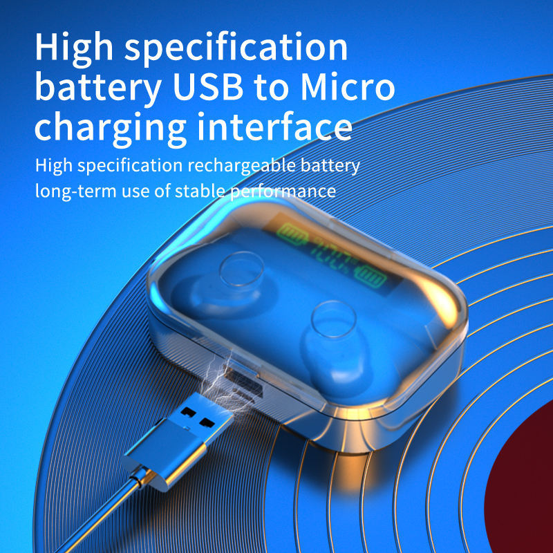 Fashion Tws Wireless Bluetooth Earphones For Driver RGB Colorful Effect IPX-5 Waterproof Gaming Headphones