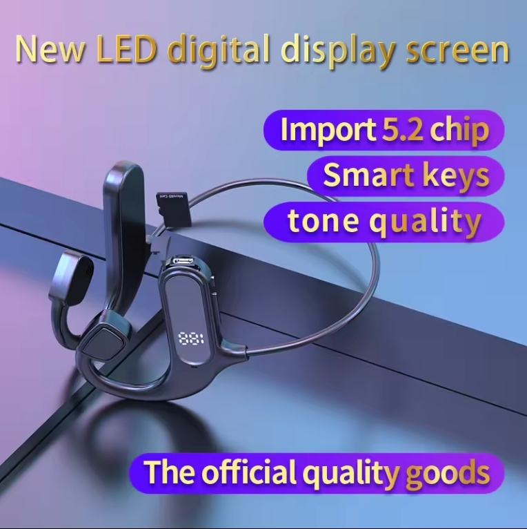 New Bone Conduction Headphones TF Card Wireless Earphones Ear Hook Running Sports Headset With Mic