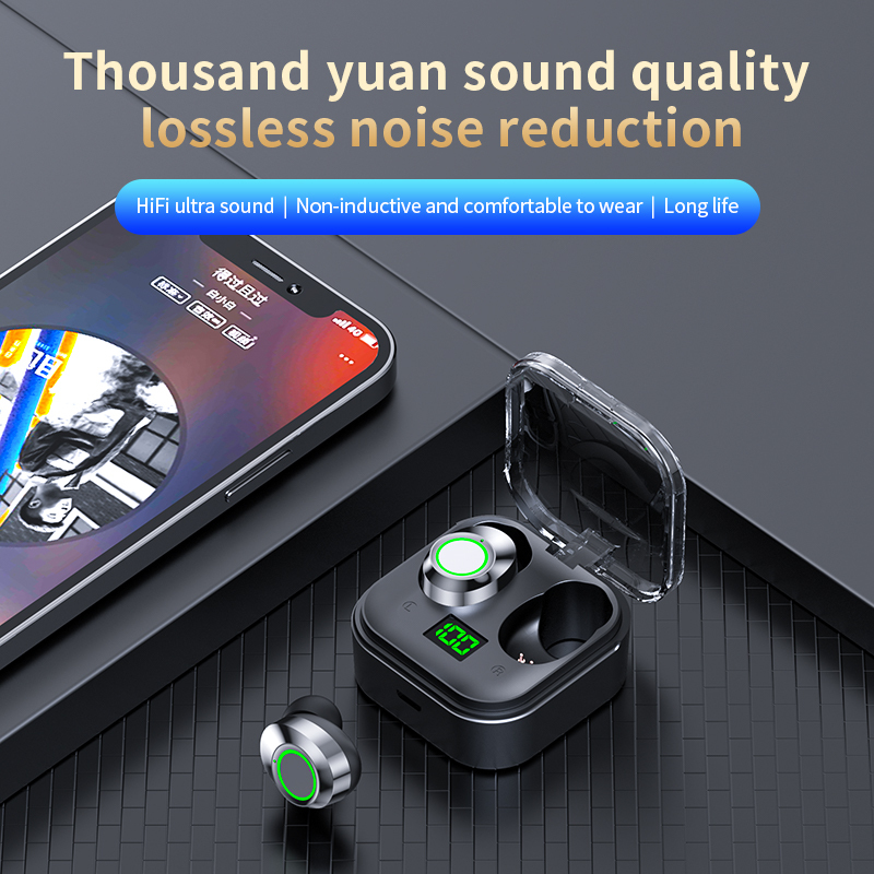 Wireless Bluetooth Earphones 5.3 TWS Headphone 9D Stereo HD sound hearing aid Sports Waterproof Earbuds Headsets