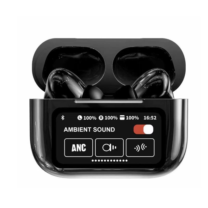 Smart LCD Color Touchscreen ANC ENC Earphones Charging Case