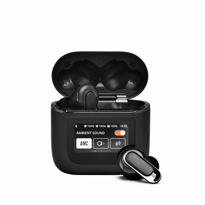 2024 New Design LCD Touch Screen Display Headset ENC TWS Earbuds Waterproof Earphone Wireless Headphones Gaming Earbud
