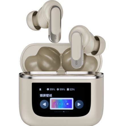 2024 New Design LCD Touch Screen Display Headset ENC TWS Earbuds Waterproof Earphone Wireless Headphones Gaming Earbud