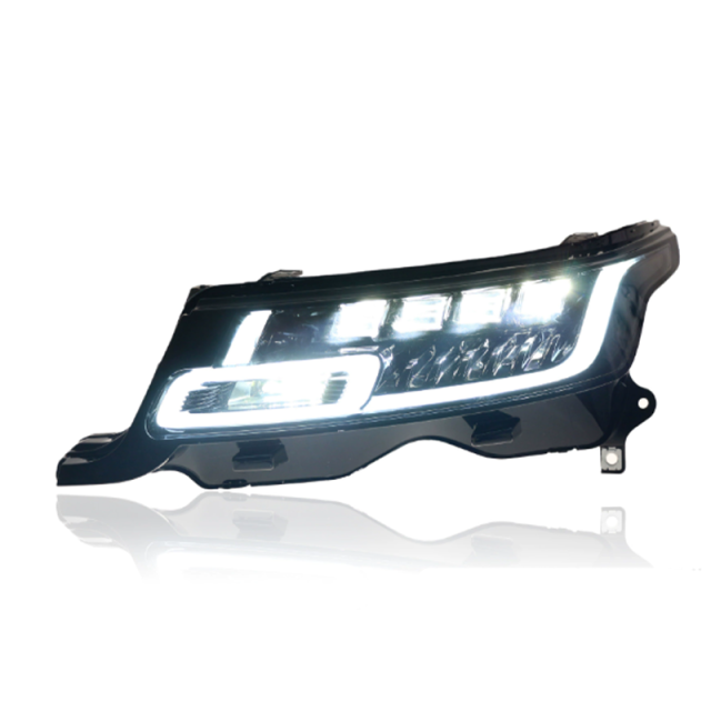 Suitable for 14-17 models of Land Rover Range Rover Sport Edition headlight assembly modification matrix full LED light source running water steering