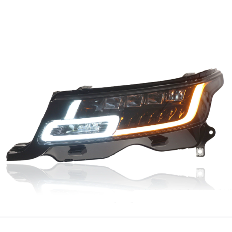 Suitable for 14-17 models of Land Rover Range Rover Sport Edition headlight assembly modification matrix full LED light source running water steering