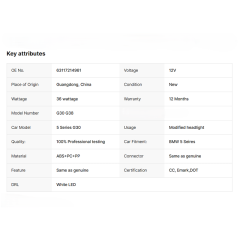 Kabeer US Warehouse Headlight for BMW 5 G30 G31 G38 F90 M5 Facelift Retrofit to Laser Headlight 2022 M Version 523i 525i 528Li