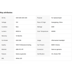 G20 LED Headlight for BMW 2016-2018 3 Series G20 Car Headlight to Replace Half Assembly OE Headlamp with AFS