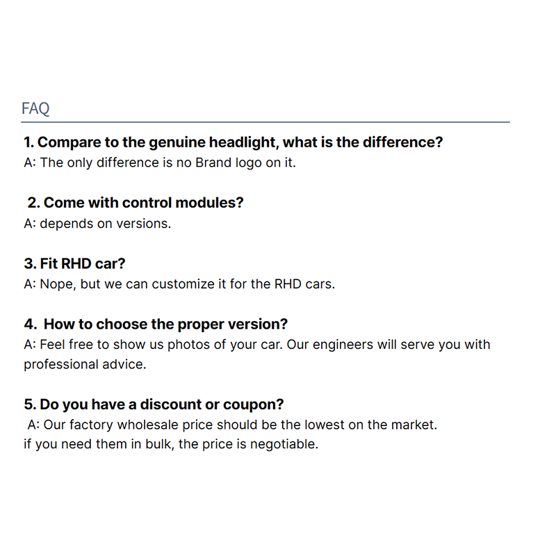 Kabeer US Warehouse F10 Headlight for BMW 5 Series 2014-2016 F18 F10 F11 OEM Xenon Headlight Aftermarket Replacement Headlight