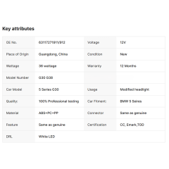 Kabeer US Warehouse F10 Led Headlights for BMW 2010-2016 5 Series F18 F10 Headlight 520i 523i LED Modified Headlight