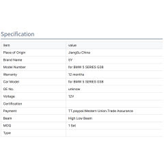 Modified led auto car front light for bmw five series G38/G30 headlamp