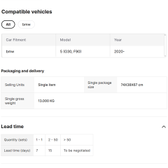 Modified led auto car front light for bmw five series G38/G30 headlamp
