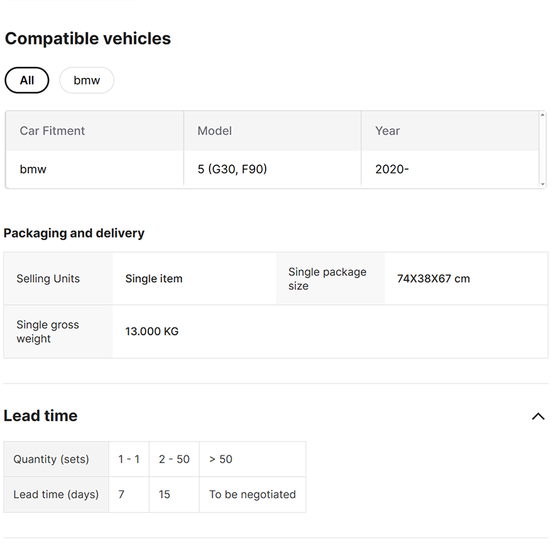 Modified led auto car front light for bmw five series G38/G30 headlamp