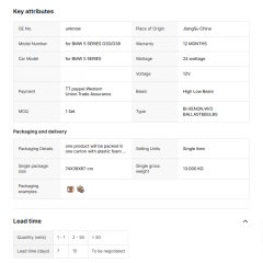 Modified Led Auto Car Front Light for BMW 2021-2022 5 SERIES G38 LCI HEAD LAMP