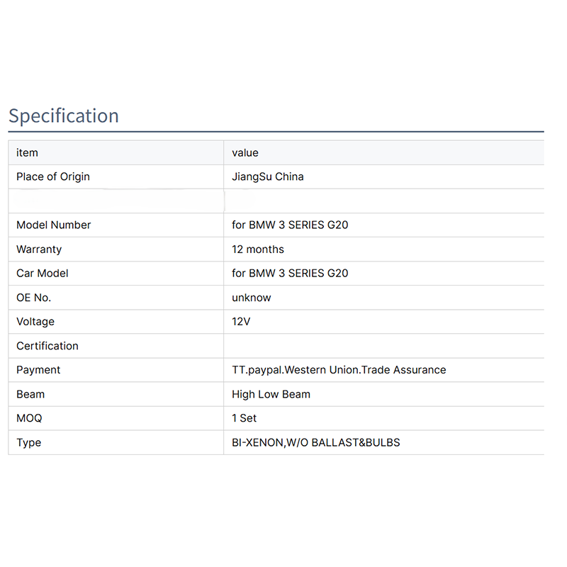 Modified Led Auto Car Front Light for G20 20-22 HEAD LAMP (NO NEED CHANGE BUMPER)