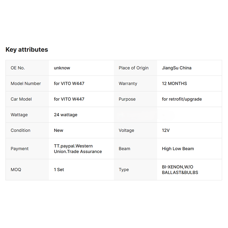 Modified Led Auto Car Front Light for BENZ VITO W447 TAIL LAMP WITH MIDDLE LAMP