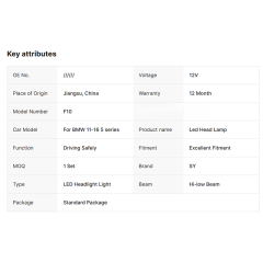 Auto Lighting Systems Auto Parts Headlights for 11-16 BMW 5 Series F10