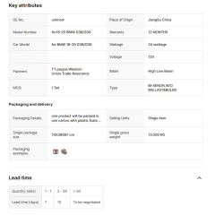 Modified Led Auto Car Front Light for BMW 2018-2020 5 SERIES G30/G38 UPGRADE to 2021 HEAD LAMP NOT CHANGE BUMPER