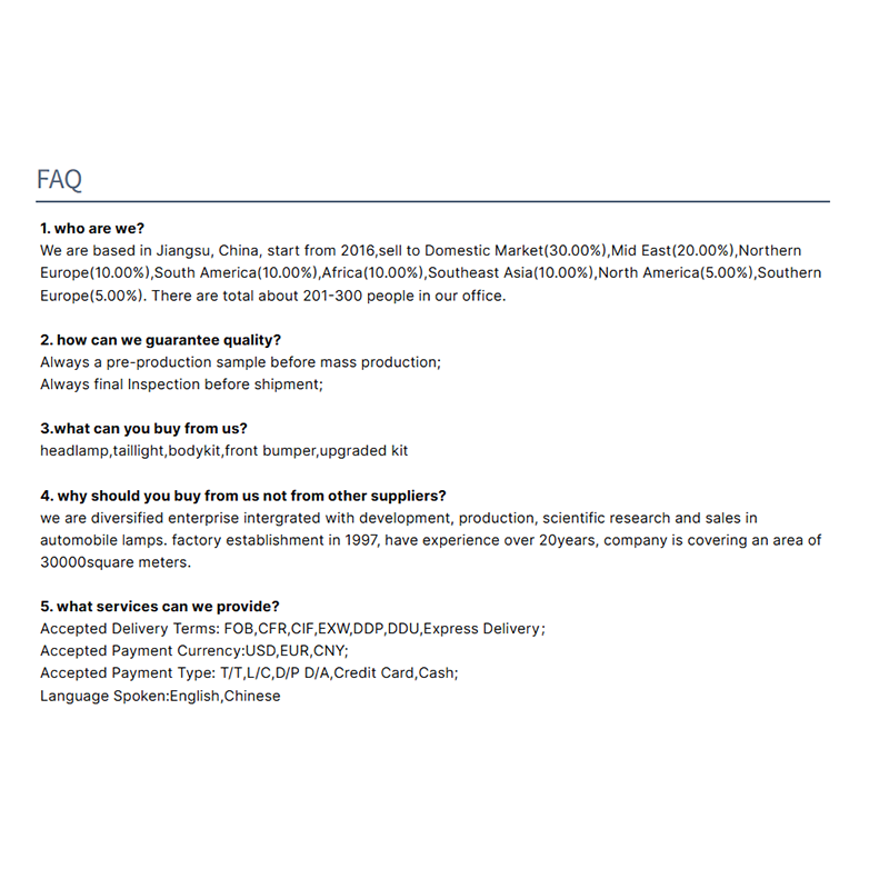 Modified Led Auto Car Front Light for BENZ VITO W447 TAIL LAMP WITH MIDDLE LAMP