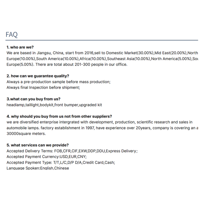 Modified Led Auto Car Front Light for BENZ VITO W447